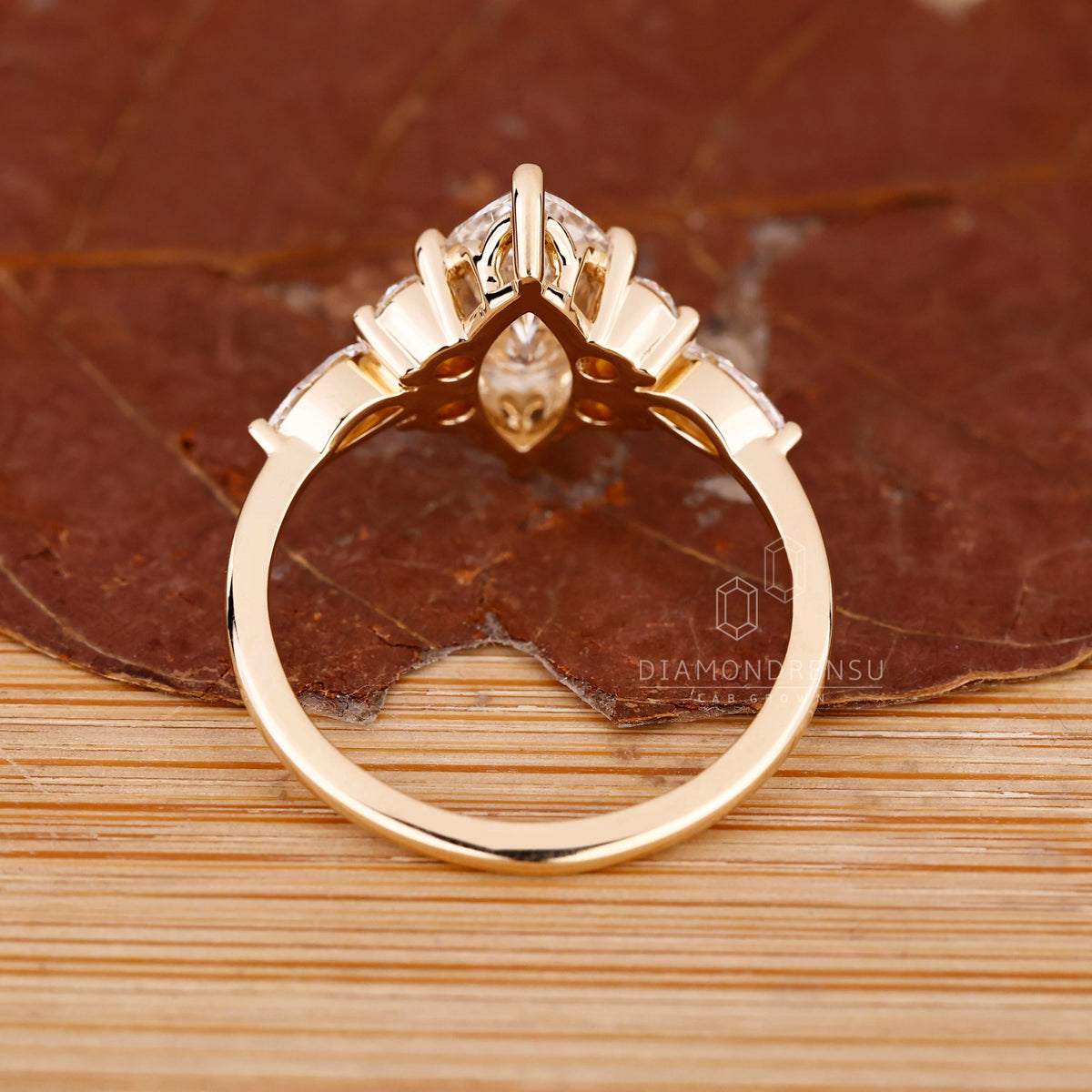 Marquise Cut Diamond Engagement Ring in Muse Setting