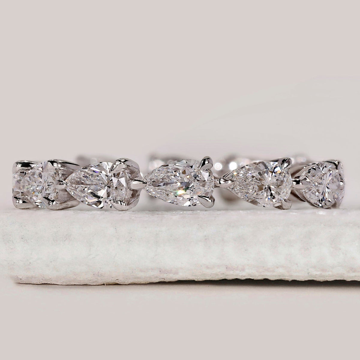 Full Eternity Pear Shaped Diamond Band