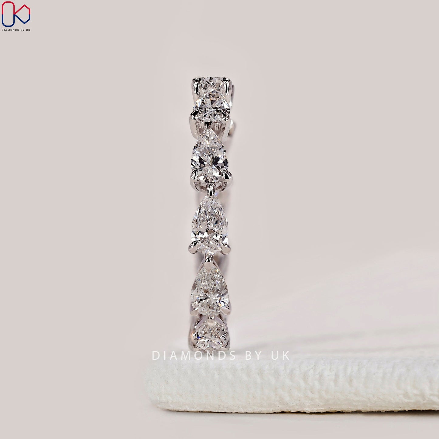 Full Eternity Pear Shaped Diamond Band
