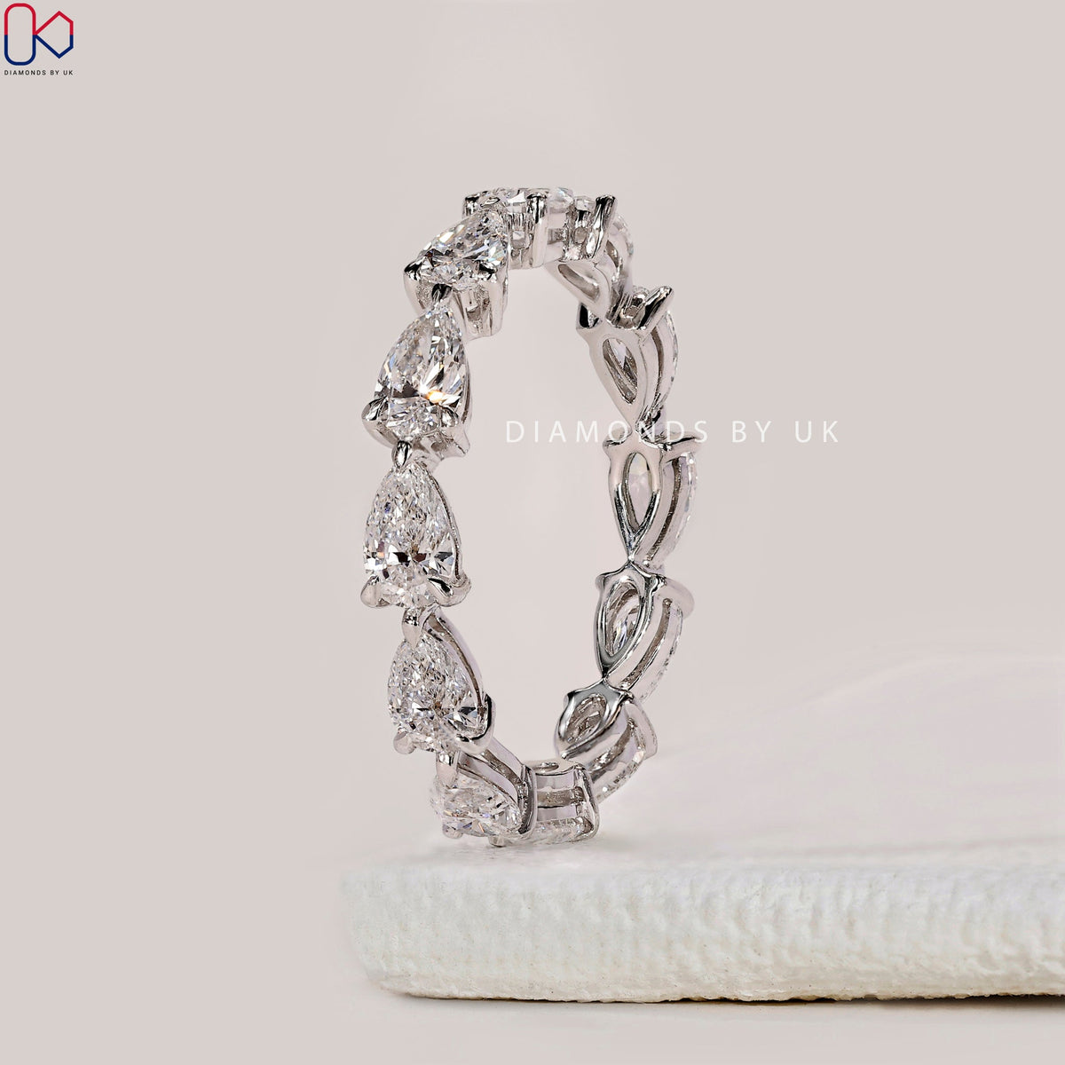 Full Eternity Pear Shaped Diamond Band