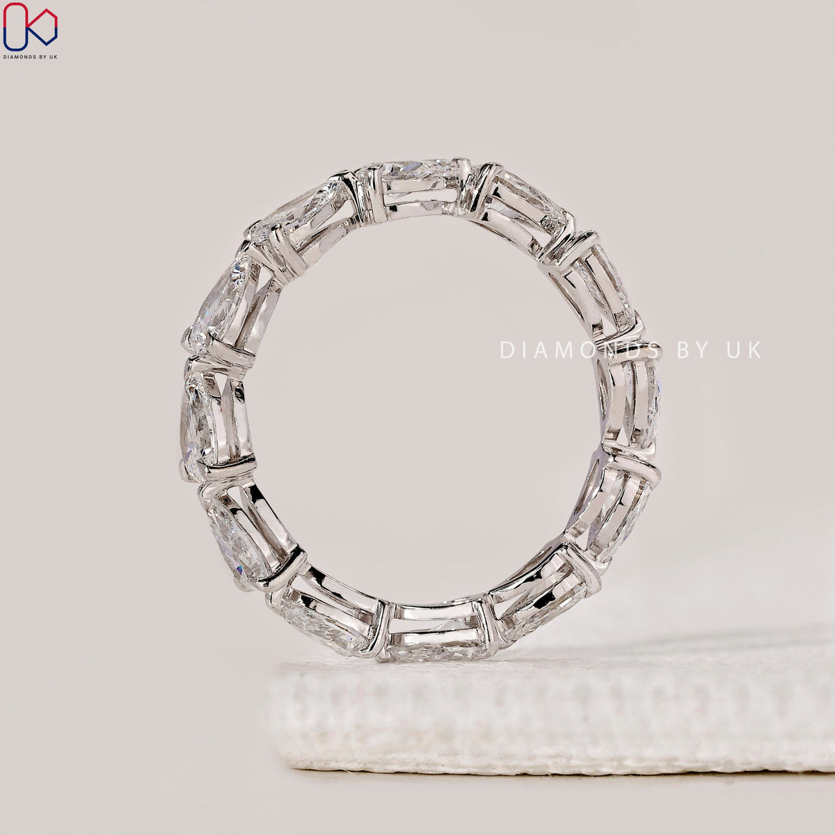 Full Eternity Pear Shaped Diamond Band