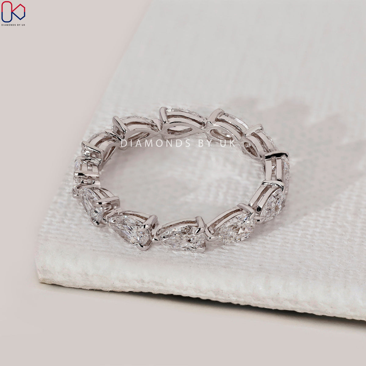 Full Eternity Pear Shaped Diamond Band
