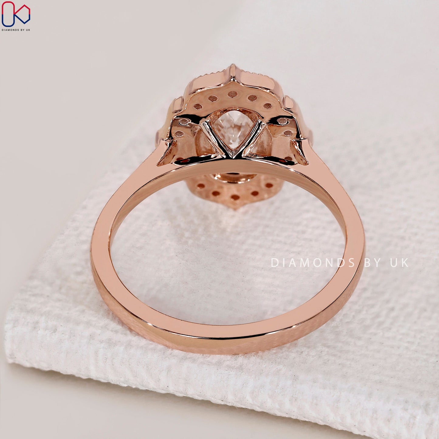 Oval Cut Engagement Ring - Halo Design