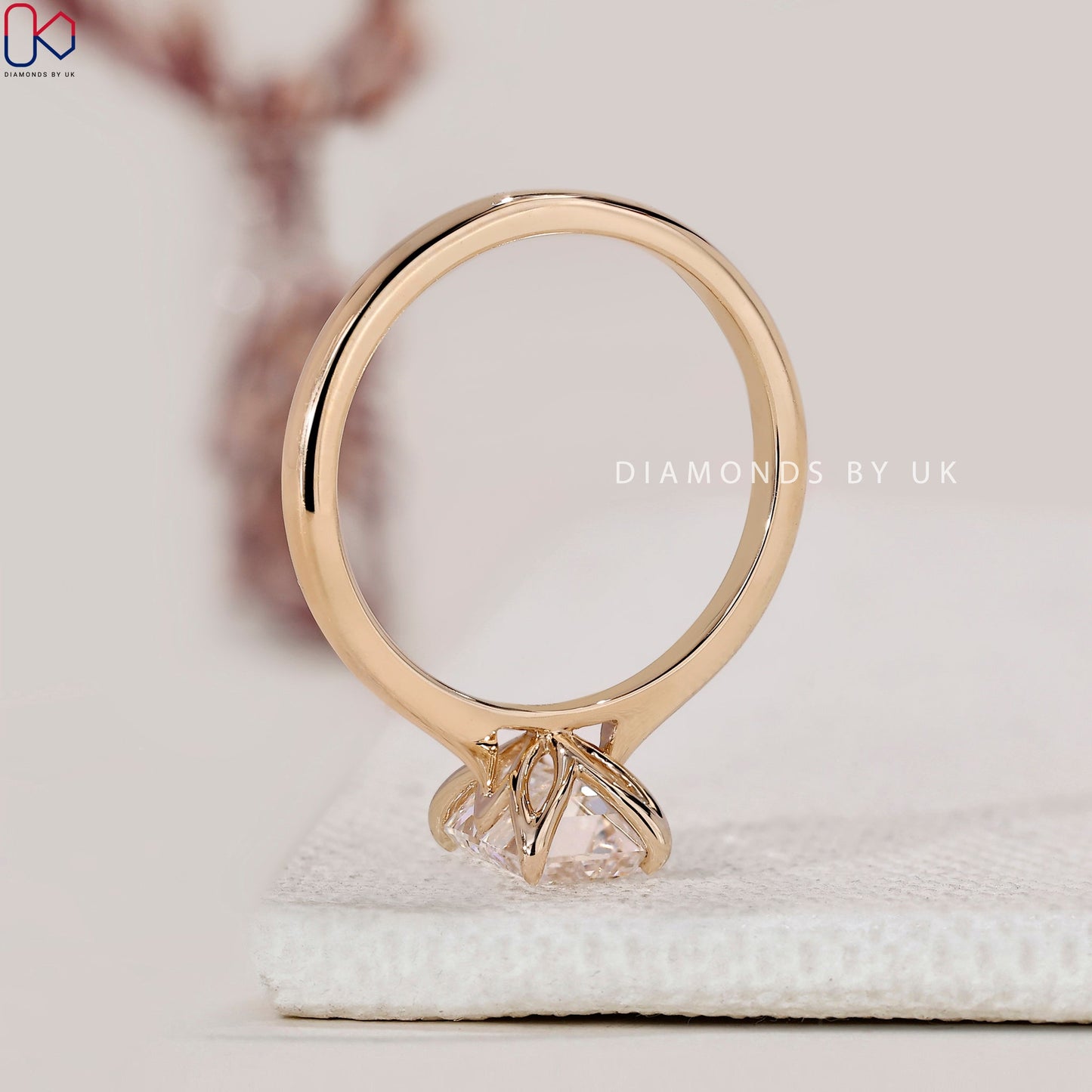 Emerald Cut Solitaire Diamond Ring