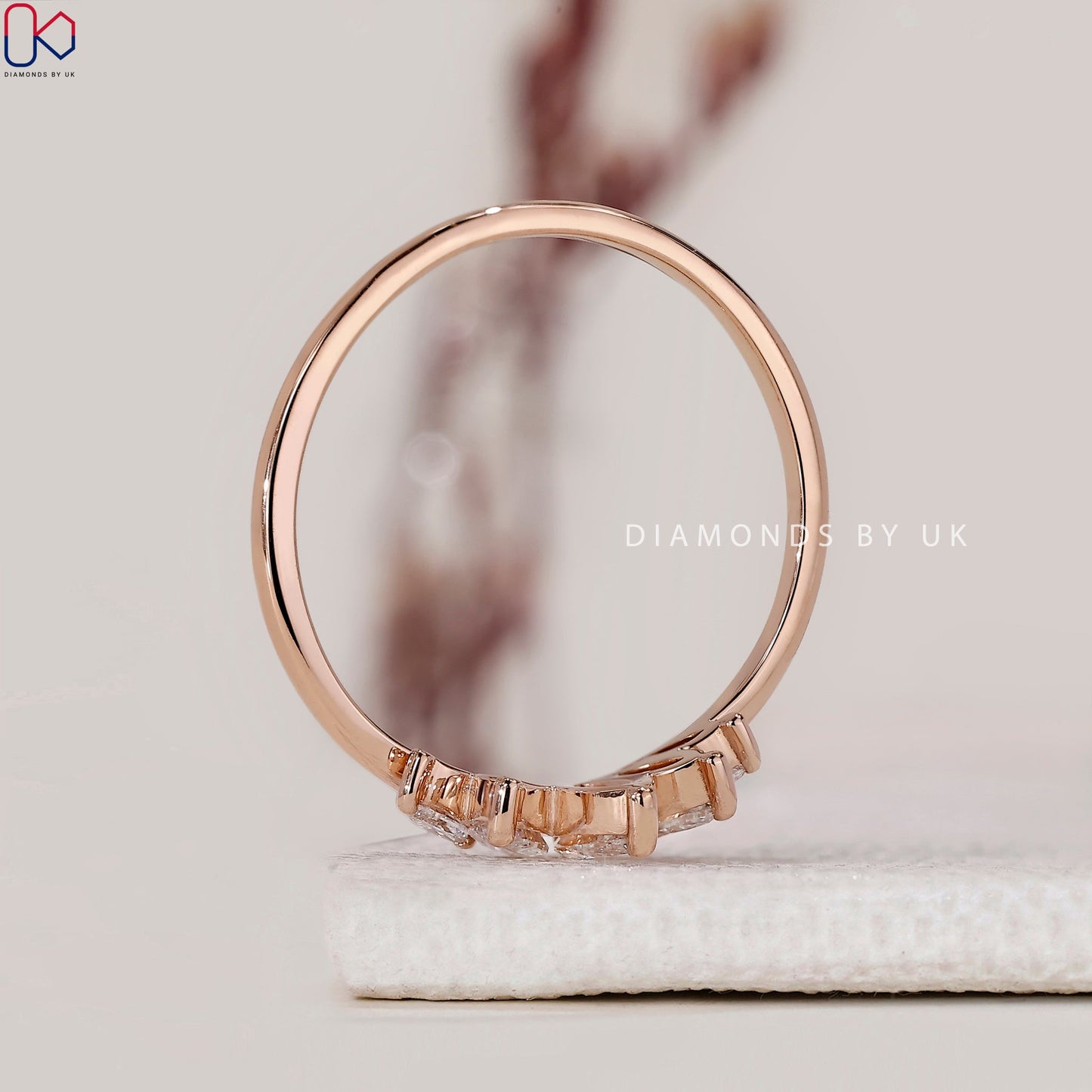 Marquise Wedding Band In Tiara Style