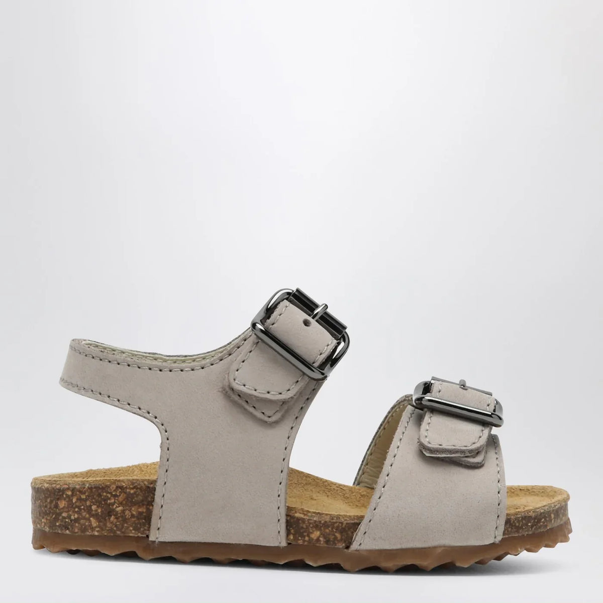 Il Gufo - Gray sandal in nubuck with strap