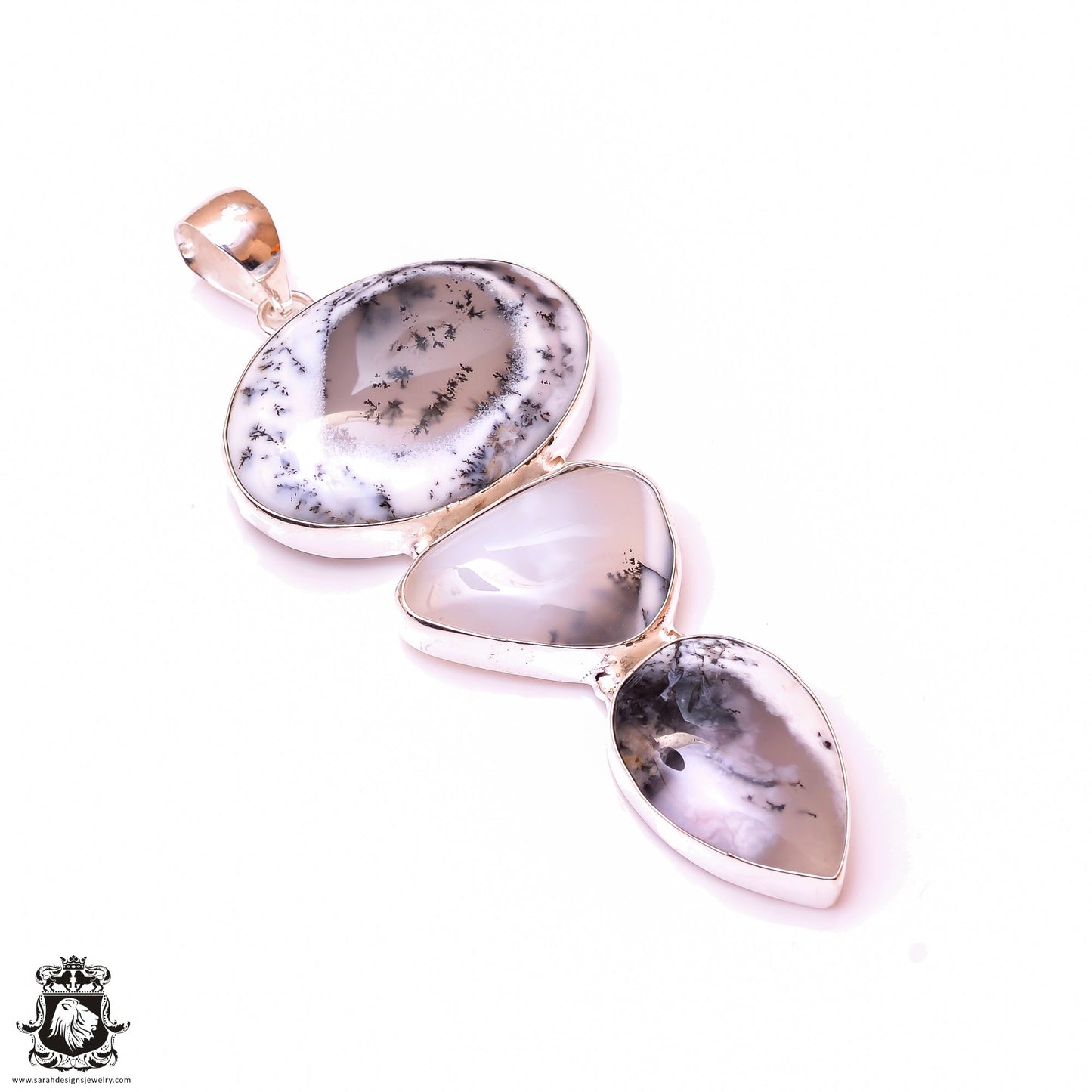 Quality Counts! AAA Graded Merlinite Dendritic Opal Pendant & 3MM Italian Chain P9968