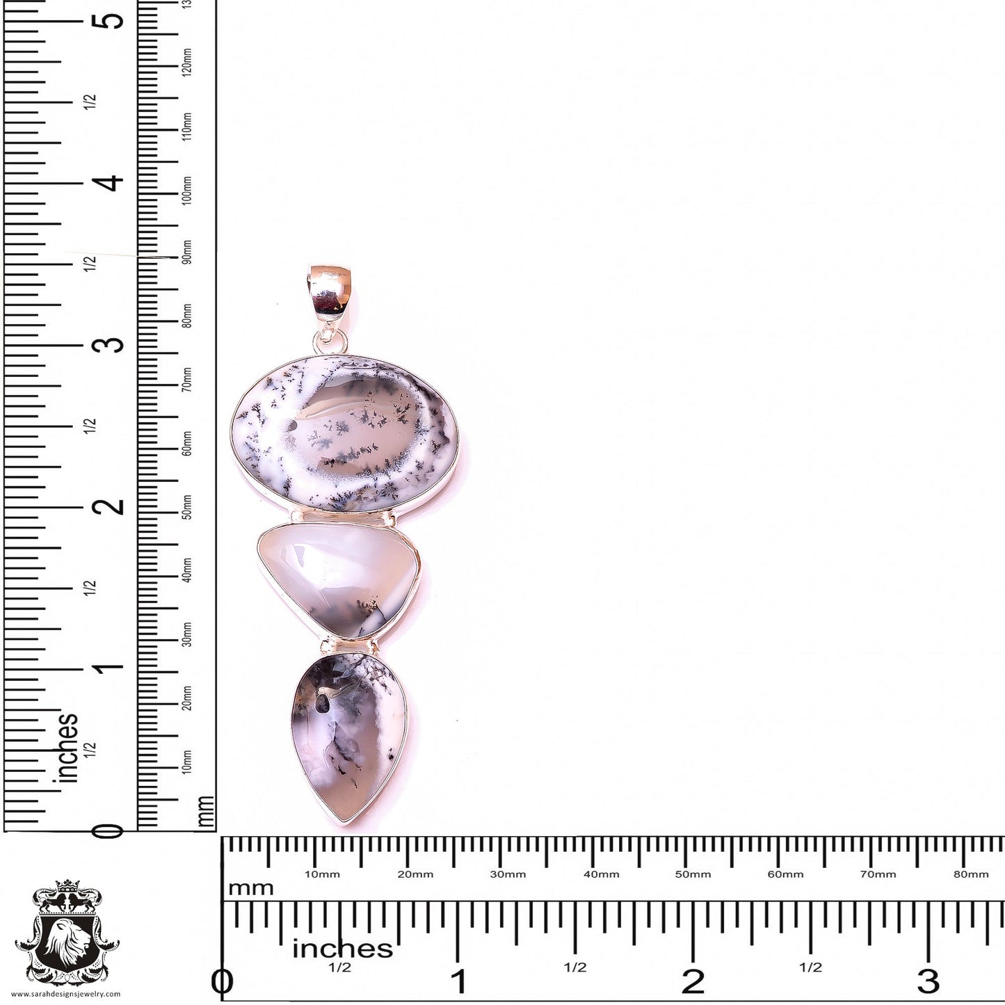 Quality Counts! AAA Graded Merlinite Dendritic Opal Pendant & 3MM Italian Chain P9968