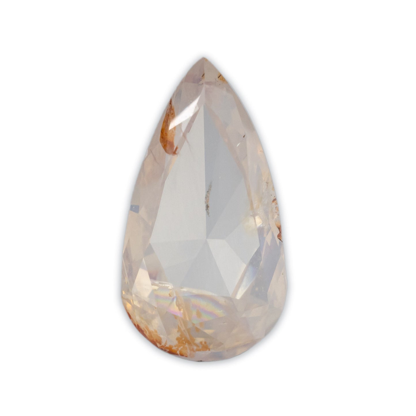 2.24ct 11.92x6.40x3.49mm Pear Cut Peach Salt & Pepper Diamond