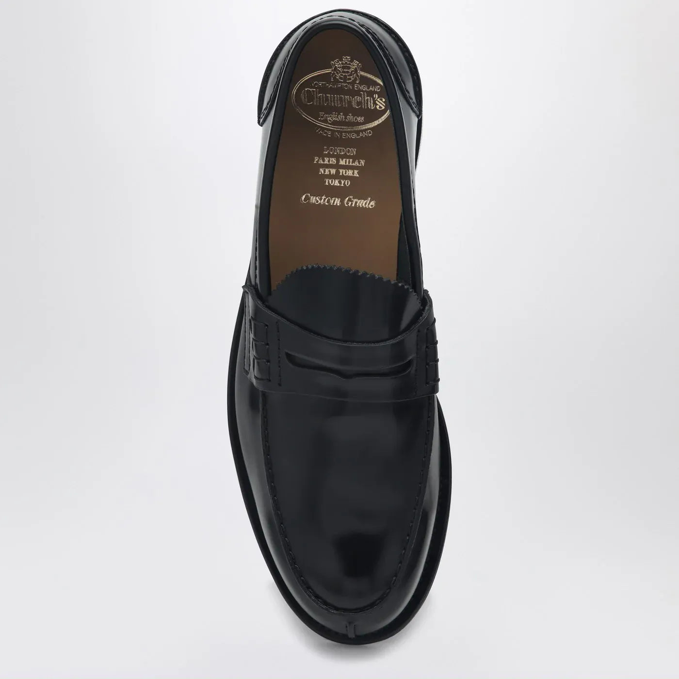 Church's - Black shiny leather Pembrey loafers