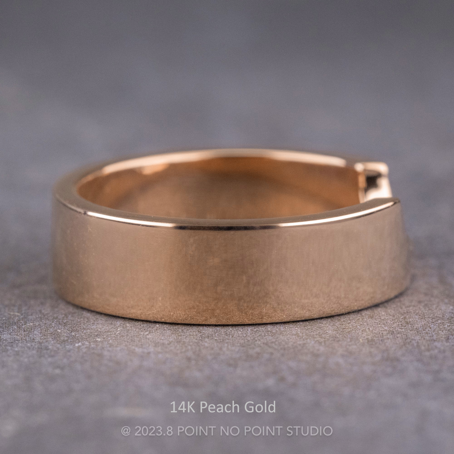 Ellipse Setting Wedding Ring, 6mm Polished