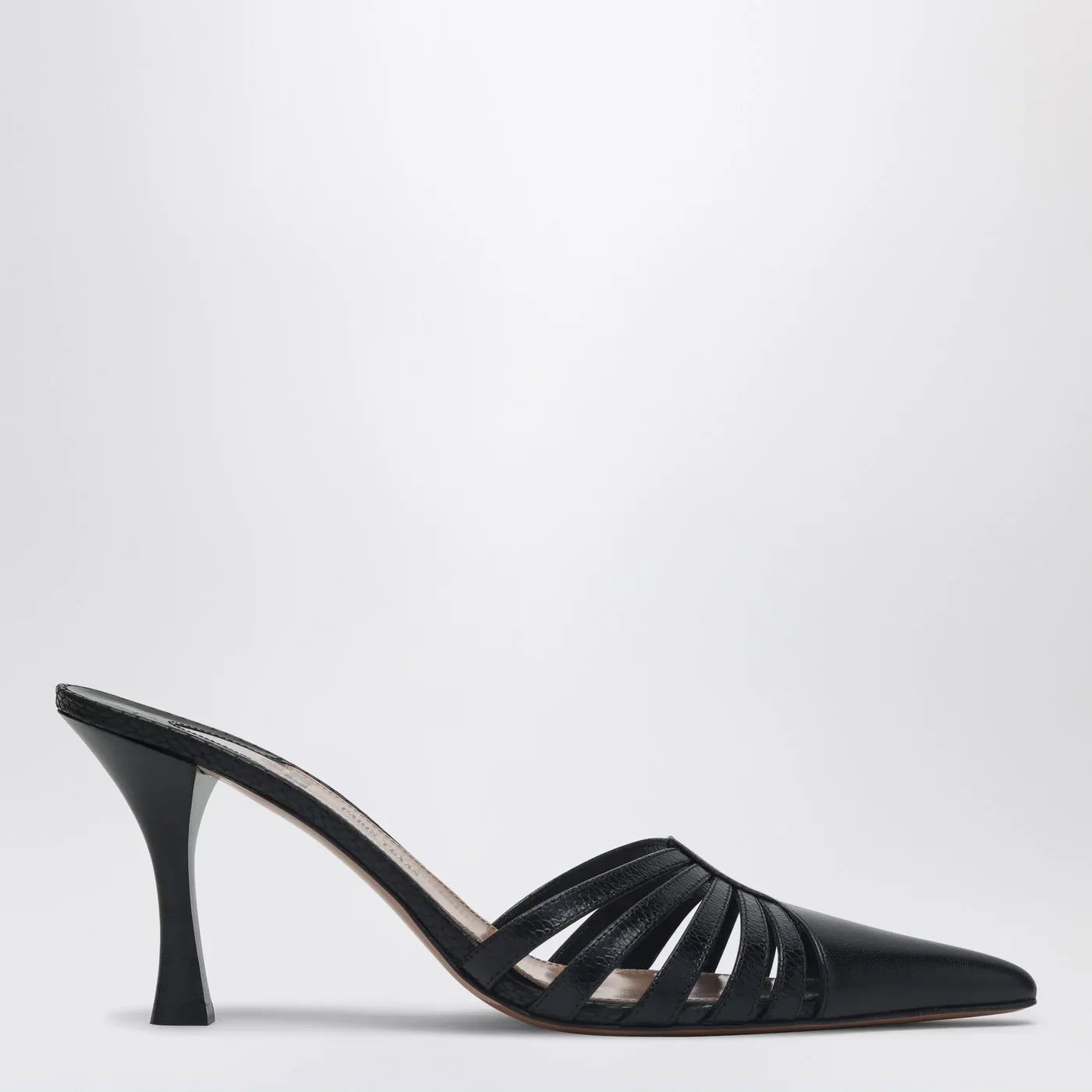 Paris Texas - Black leather mule Nadia