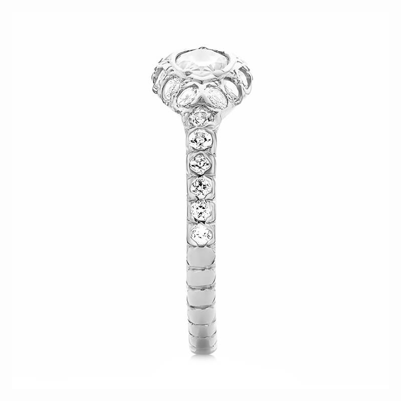 Pear And Round Moissanite Snake Engagement Ring