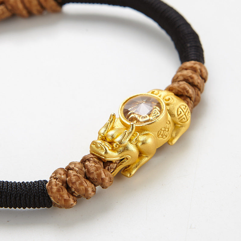 Pixiu with Moving Windmill Feng Shui Bracelet