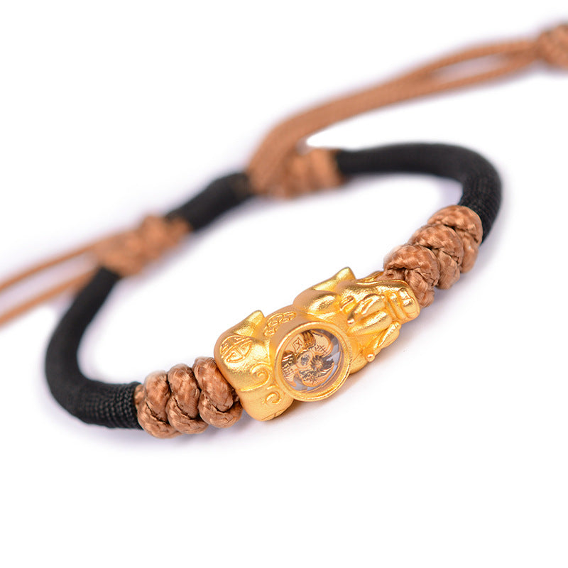 Pixiu with Moving Windmill Feng Shui Bracelet