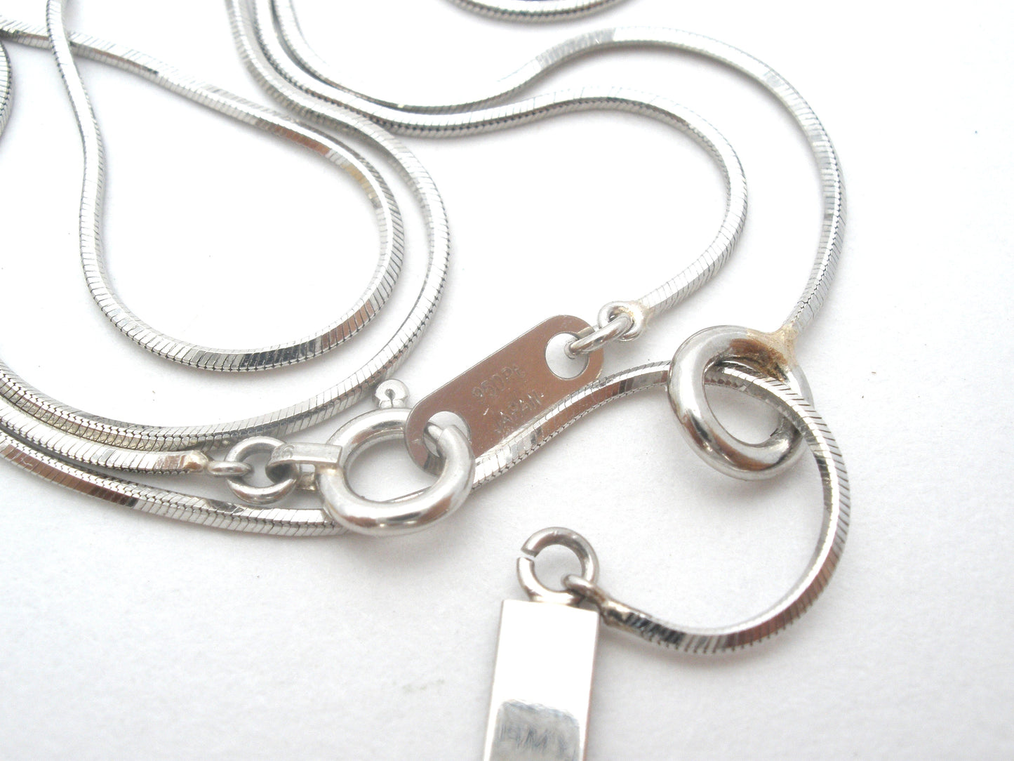 Platinum Lariat Style Bar Necklace