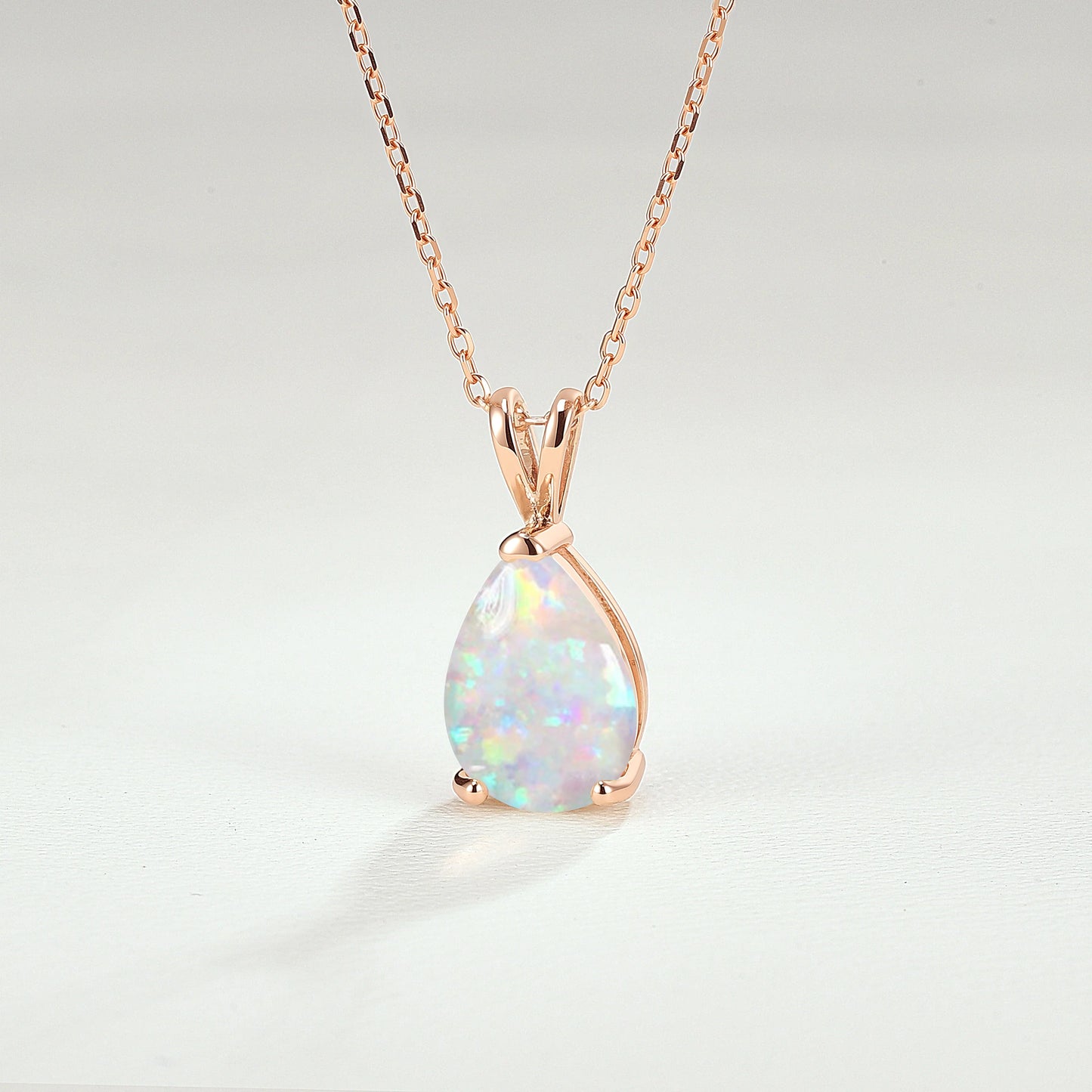 Princess Pear Shaped Opal Necklace - Ready to Ship