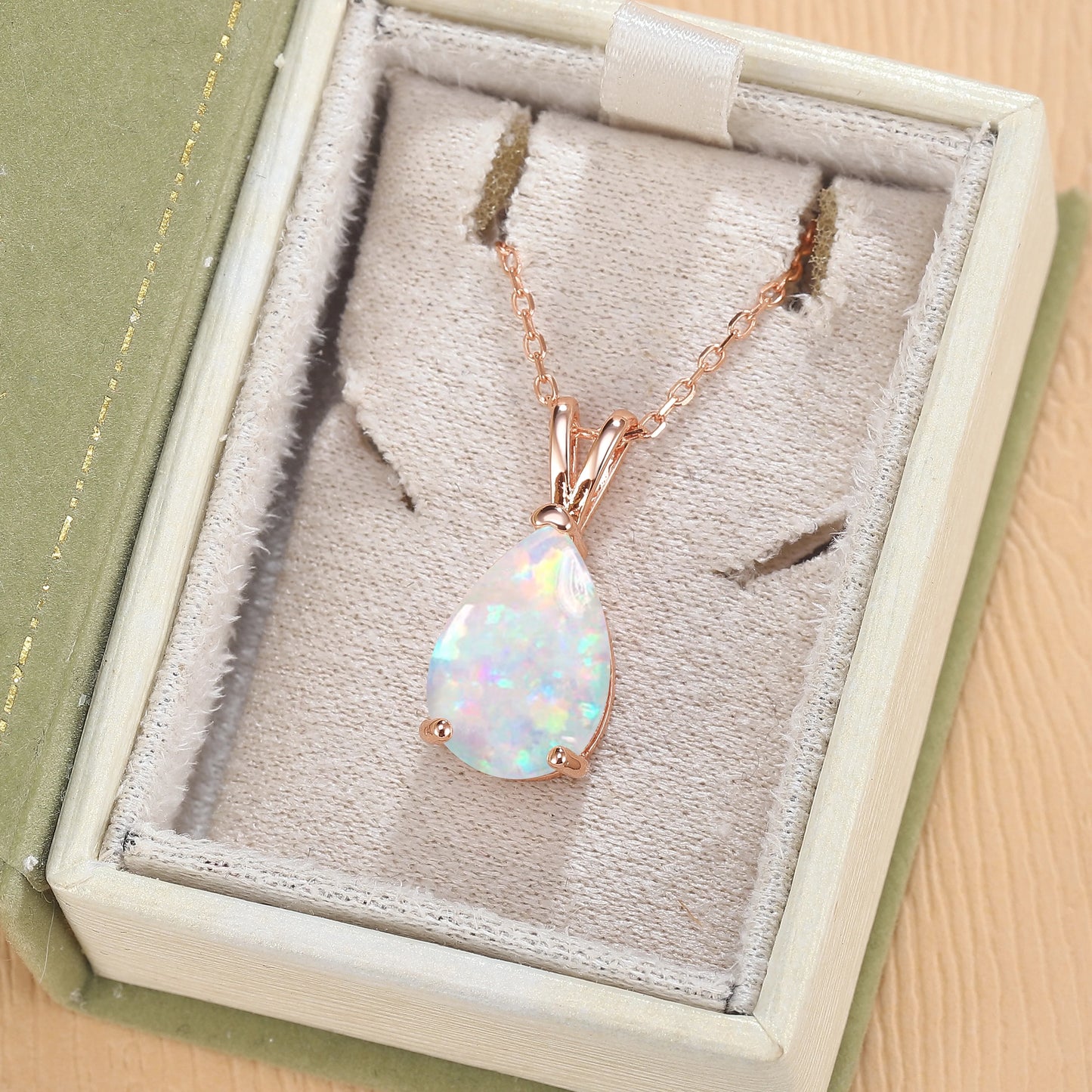 Princess Pear Shaped Opal Necklace