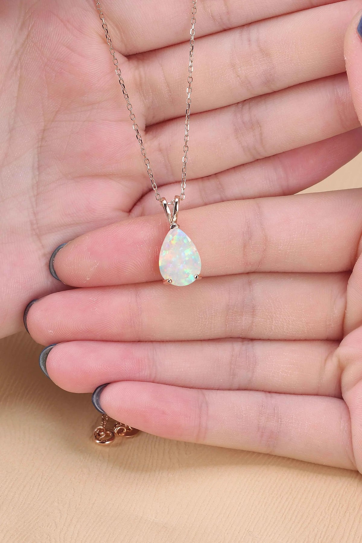 Princess Pear Shaped Opal Necklace - Ready to Ship
