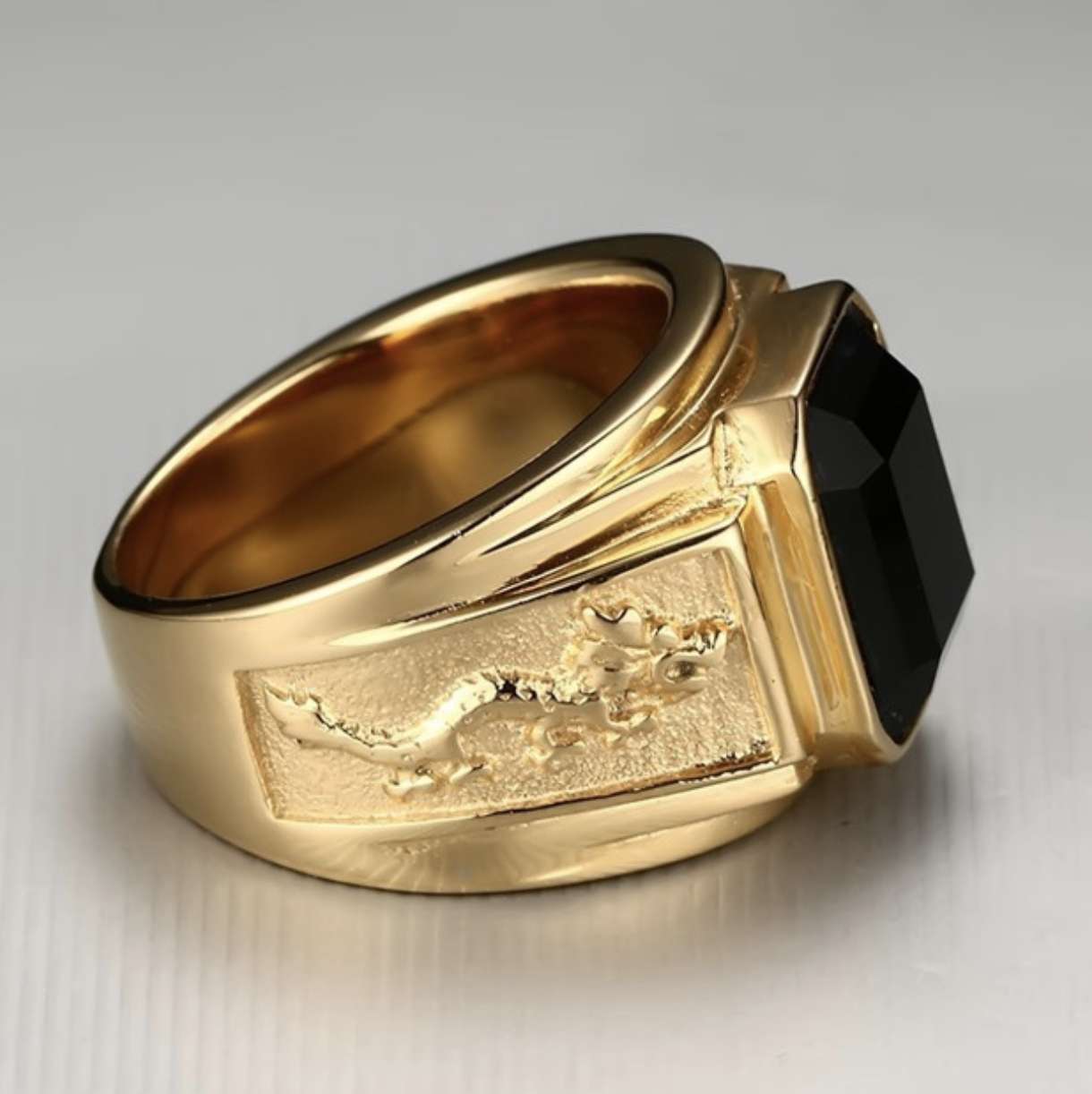 Natural Stones Lucky Dragon Ring