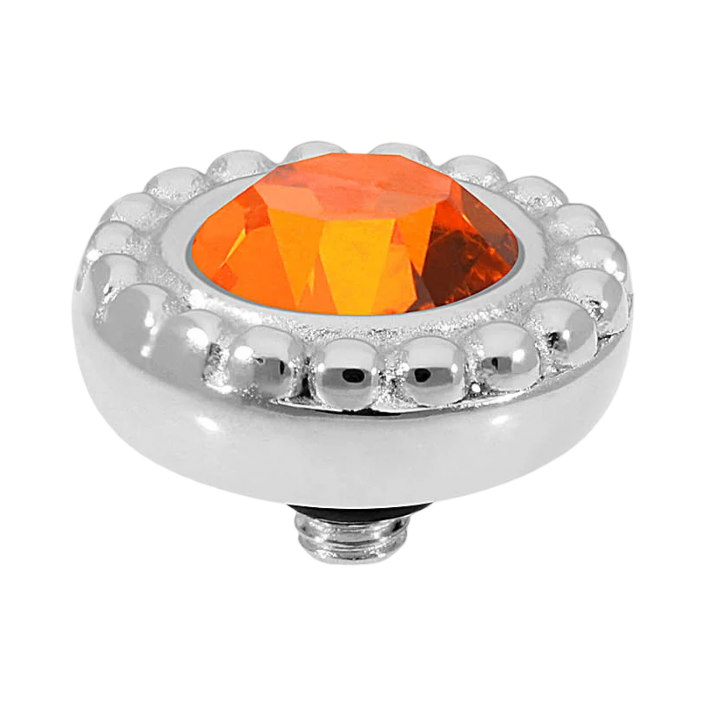 QUDO Ghiare Top Silver | Red & Orange Crystal Collection