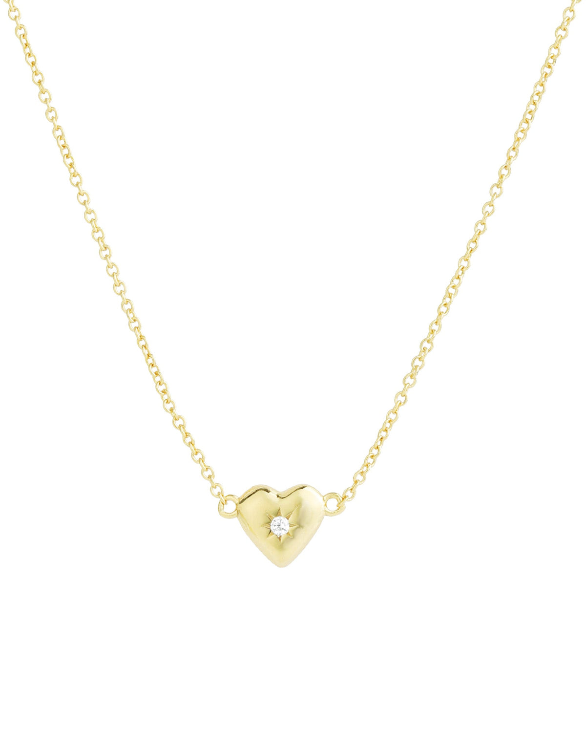 Heart Starburst CZ Necklace