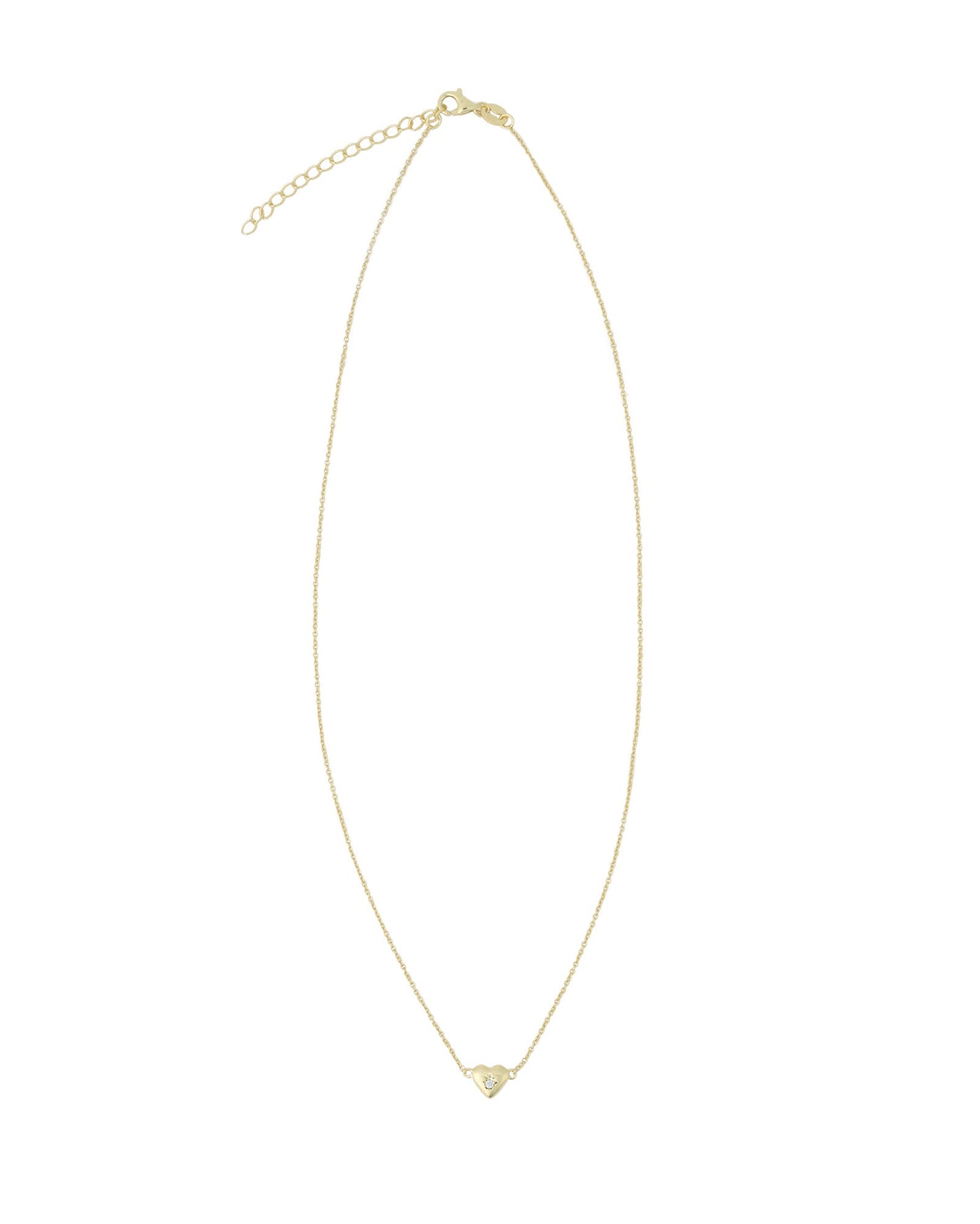 Heart Starburst CZ Necklace