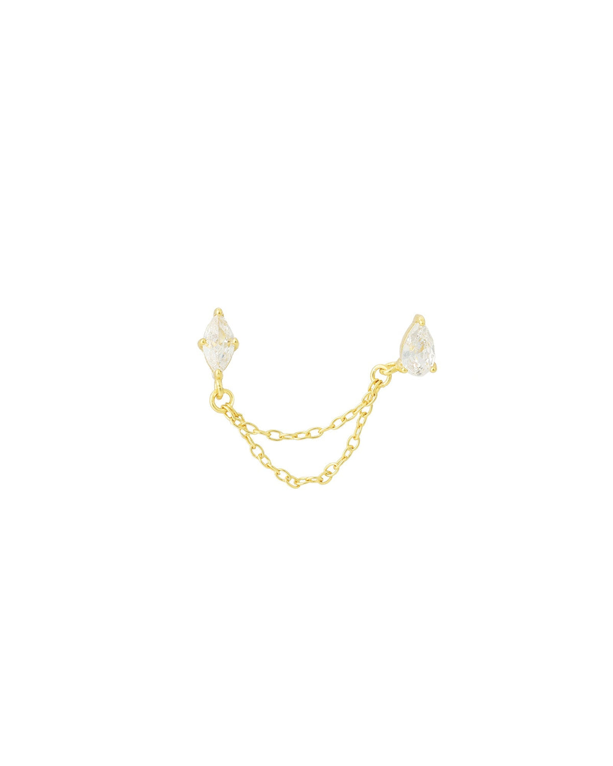 Marquise & Teardrop Chain Stud