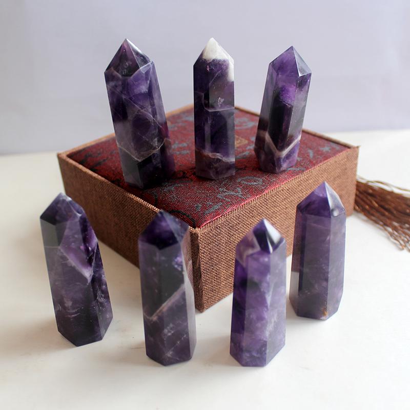 Quartz Crystal Amethyst Meditation Wand