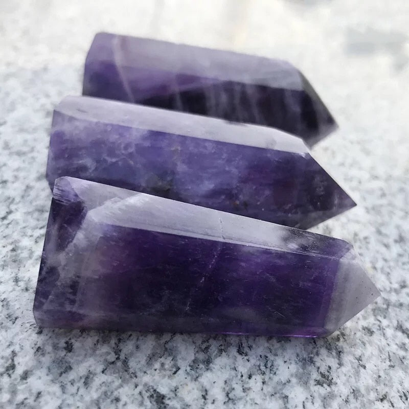 Quartz Crystal Amethyst Meditation Wand