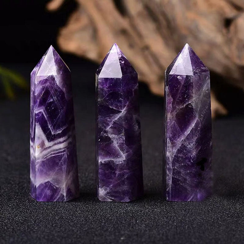 Quartz Crystal Amethyst Meditation Wand