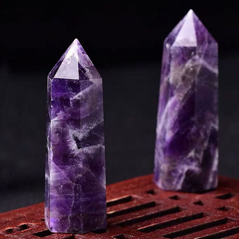 Quartz Crystal Amethyst Meditation Wand