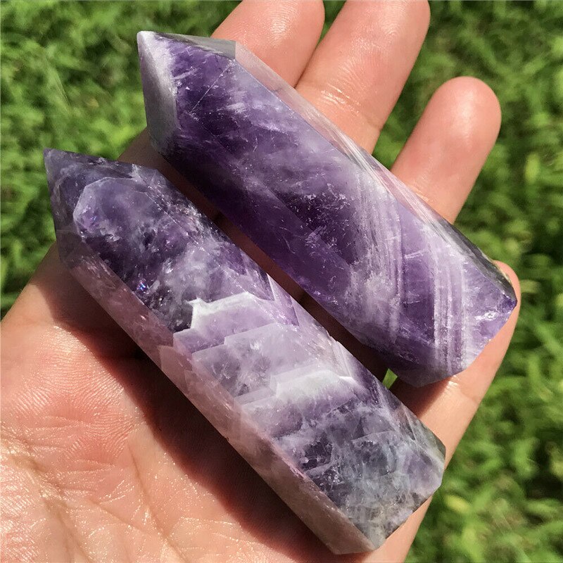 Quartz Crystal Amethyst Meditation Wand