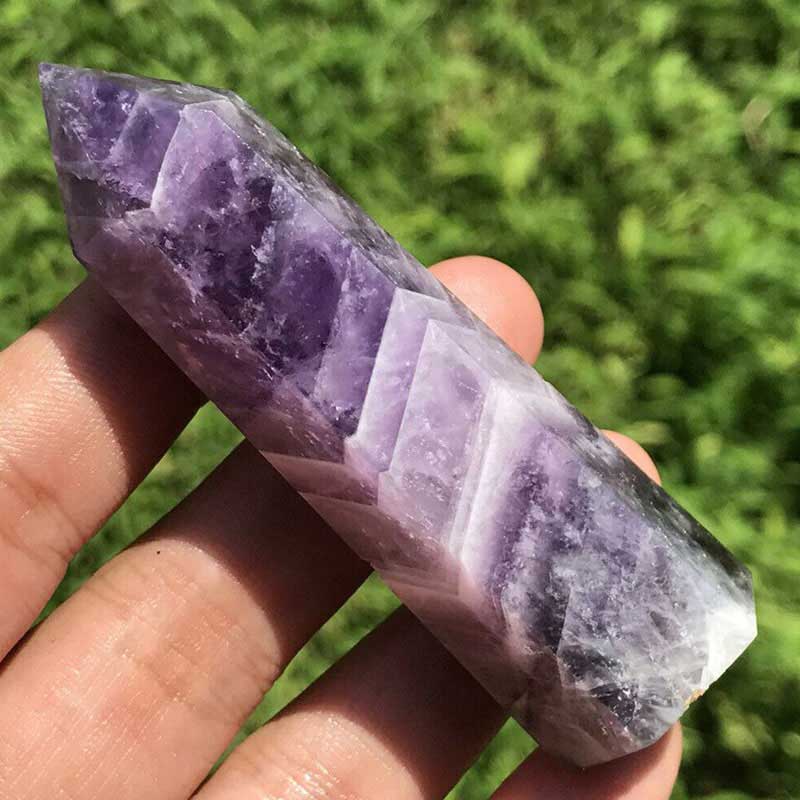 Quartz Crystal Amethyst Meditation Wand
