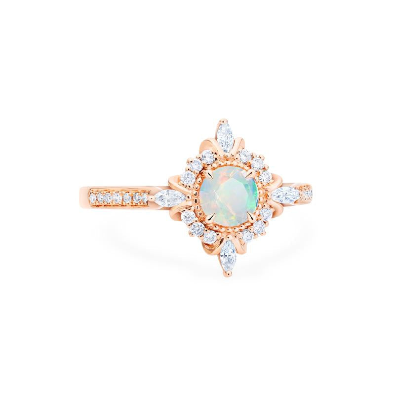 [Astrid] Art Deco Petite Ring in Opal