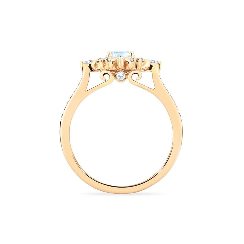 [Astrid] Art Deco Petite Ring in Moonstone