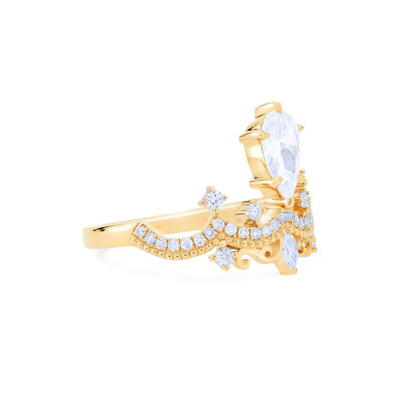 [Antoinette] Vintage Chandelier Engagement Ring in Diamond / Moissanite