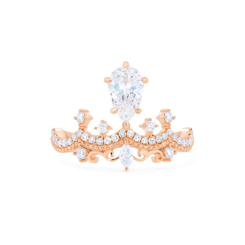 [Antoinette] Vintage Chandelier Engagement Ring in Diamond / Moissanite