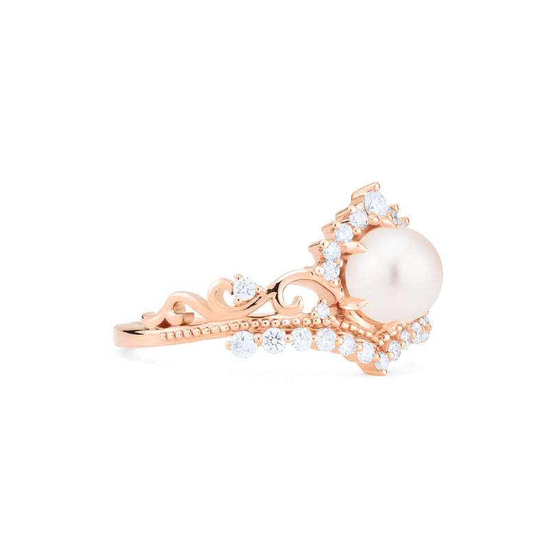 [Theia] Heirloom Crown Ring in Akoya Pearl