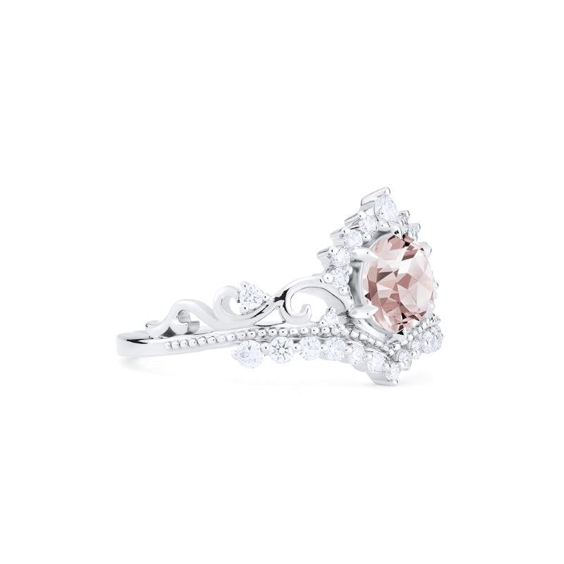 [Theia] Heirloom Crown Ring in Morganite