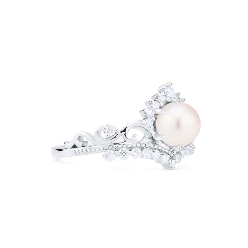 [Theia] Heirloom Crown Ring in Akoya Pearl
