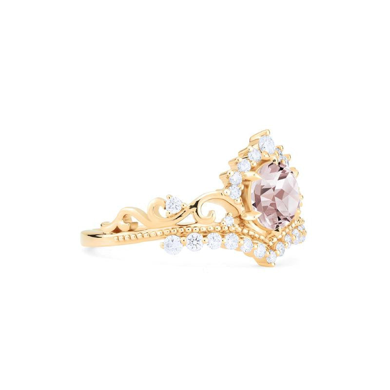 [Theia] Heirloom Crown Ring in Morganite