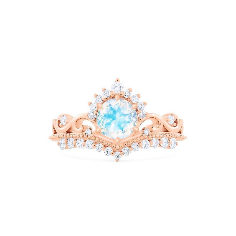 [Theia] Heirloom Crown Engagement Ring in Moonstone