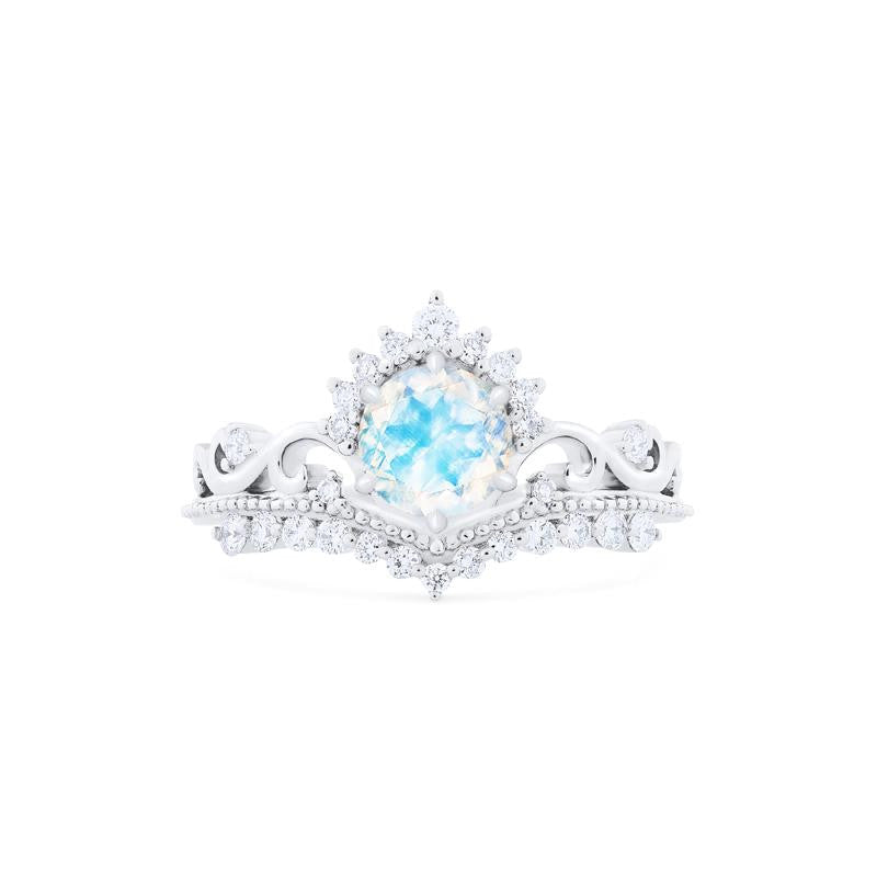[Theia] Heirloom Crown Engagement Ring in Moonstone