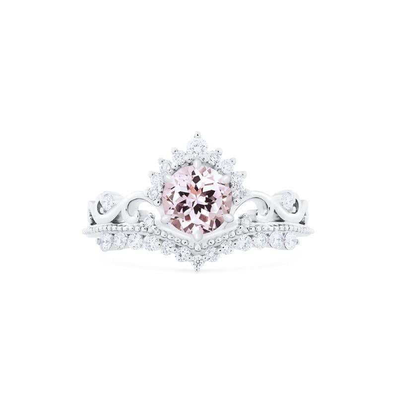[Theia] Heirloom Crown Ring in Morganite