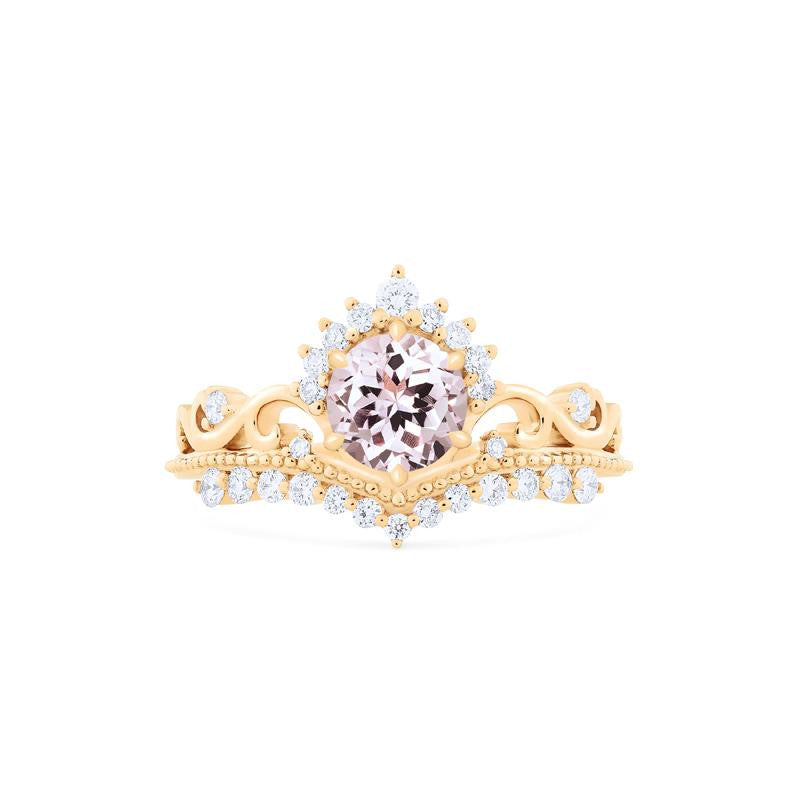 [Theia] Heirloom Crown Ring in Morganite