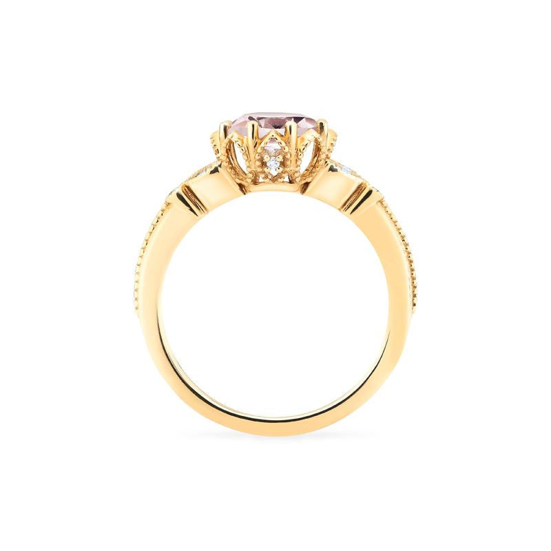 [Evanthe] Vintage Floral Engagement Ring in Morganite