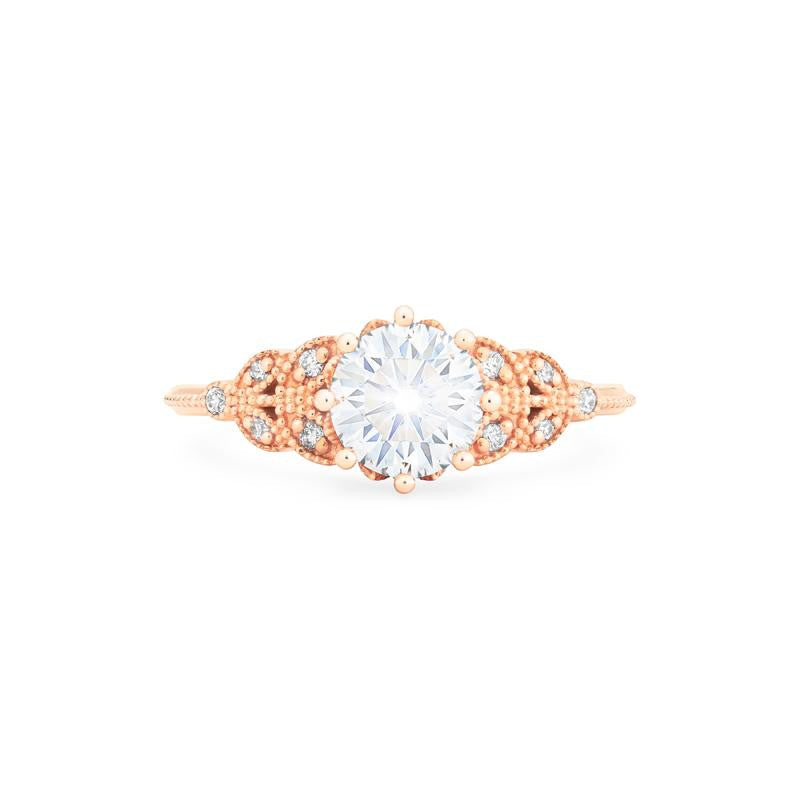 [Kerensa] Classic Floral Engagement Ring in Diamond / Moissanite
