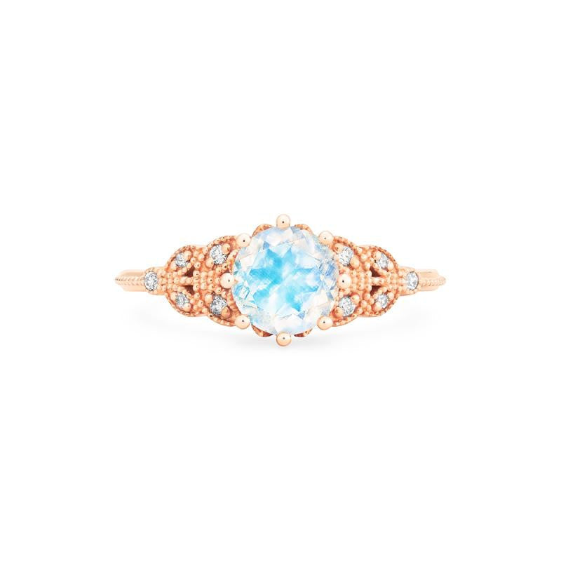 [Kerensa] Classic Floral Engagement Ring in Moonstone