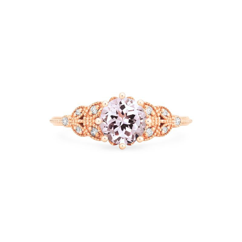 [Kerensa] Classic Floral Engagement Ring in Morganite